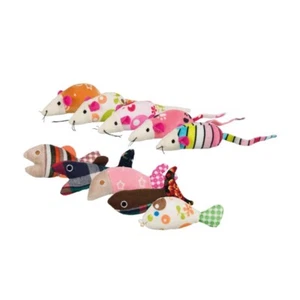 Trixie Plush Mouse & Fish Toys Assorted 9-12cm Catnip Infused Cat Soft Toy - Picture 1 of 1