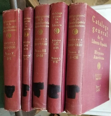 Catalogo General de la Libreria Española e Hispano Americana 1-5 1932-1951 - Image 1 of 4