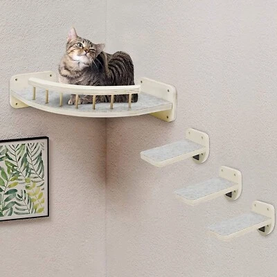 Cat Wall Furniture Climbing Shelf Scratching Post for Sleeping - Image 1 of 4