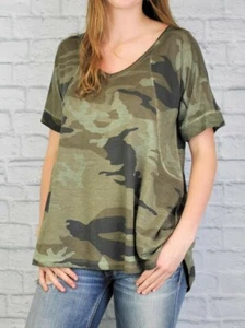Dantelle Cutoff Sleeve Camo Top Size 2X NWT - Picture 1 of 8
