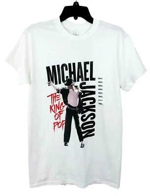 Nueva Camiseta Blanca Pequeña Michael Jackson El Rey del Pop Para Hombre M7 Foto 1 de 4