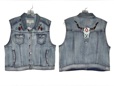 Chaleco vaquero bordado Ryan Michael talla XL / Western Steer Head Foto 1 de 4