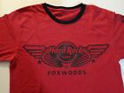 Hard Rock Cafe Foxwoods T-shirt rouge avec logo ailé taille S comme neuf