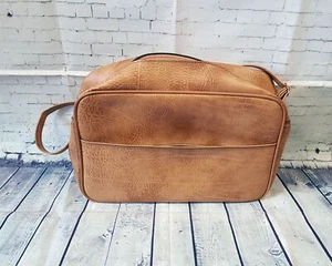 Vintage Bag | 1970s Vintage Golden Messenger Satchel Bag, Vintage Messenger Bag - Picture 1 of 7