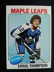 1975-76 Topps Hockey Card # 114 Errol Thompson RC - Toronto Maple Leafs