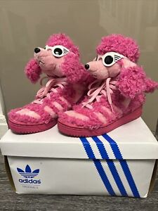 adidas Originals x Jeremy Scott Mens Sneakers Pink Poodle Dog Size Uk6