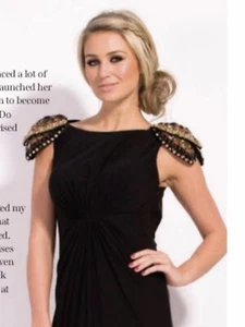 BNWT FOREVER UNIQUE Couture Avril Black Maxi Glamorous Dress Size 8 £330 - Picture 1 of 12