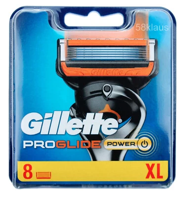 8 lamette da barba Gillette (Fusion5) ProGlide Power nuovo design in confezione originale / 8 pezzi - Immagine 1 di 2