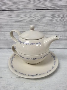 Whittard Of Chelsea Wisdom In A Cup Teeservice für eine Kanne, Tasse und Untertasse. PS - Bild 1 von 15