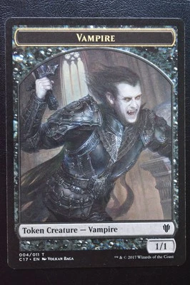 Magic The Gathering MTG VAMPIRE // ZOMBIE TOKEN Commander 2017 LP Lightly Played - Image 1 of 2