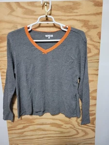 Paper Tree Womens Top Waffle Knit Shirt Size 2X Gray Long Sleeve V Neck NEW - Picture 1 of 11
