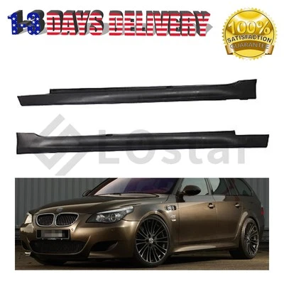 Par (2) Saias Laterais Painéis Extensão Para 2004-2010 BMW E60 E61 5-Series Estilo M5 - Imagem 1 de 4