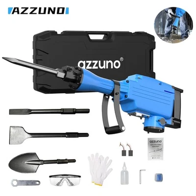 Martillo de demolición 2200 W interruptor de hormigón eléctrico con 4 brocas de cincel y estuche Foto 1 de 4