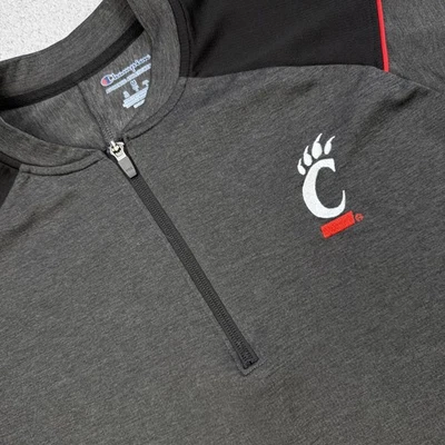 Cincinnati Bearcats Quarter Zip Pullover Mens Medium Champion NCAA - Image 1 of 4