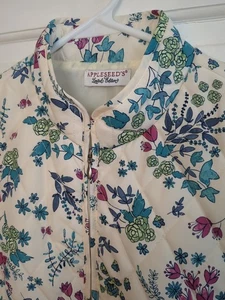 Appleseed’s Steppweste Damen Größe S. Botanischer Blumenmuster auf Creme - Bild 1 von 9