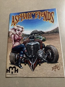Asphalt Fiends Adult Coloring Book 2011 Hot Rod Monster Rat Fink Big Daddy Style - Picture 1 of 15