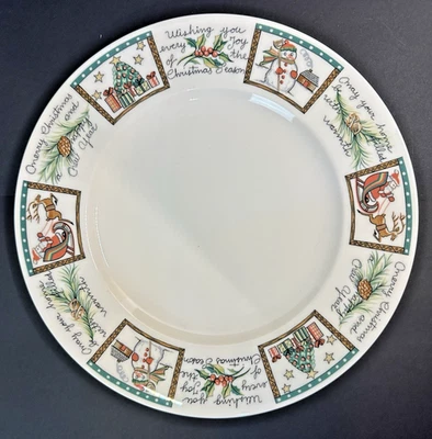 Retired Mikasa "Christmas Wish" DINNER PLATE 10 3/4" Fine China 1999
