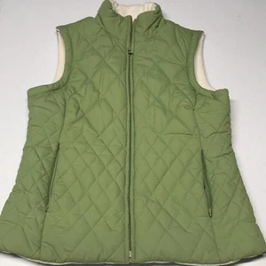 IZOD Women’s XS Lime Green Puffy Vest - REVERSIBLE - Picture 1 of 4