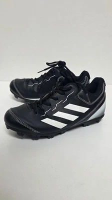 Adidas Kids Rundown Baseball Cleats – Size 1.5 (Black/White) - Image 1 of 4
