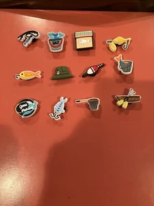 Fishing Gear Shoe Charms -12 Pieces -To Fit Crocs - Picture 1 of 1