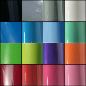 Gloss Self Adhesive Vinyl Wrap - 17 COLOURS - AIR FREE Car/Vehicle Film Sticker - Picture 1 of 90