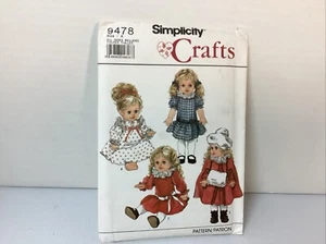 Simplicity 9478, todas las tallas, vestido de muñeca camisón forrado acolchado capa SIN CORTAR AÑOS 80 - Imagen 1 de 10