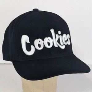 Cookies Weed Cannabis Snapback Mütze schwarz weiß bestickt Schriftzug Spruch Logo - Bild 1 von 11