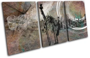 New York Geometrisch Abstrakt LEINWAND WANDBILD Bild Druck VA - Bild 1 von 1