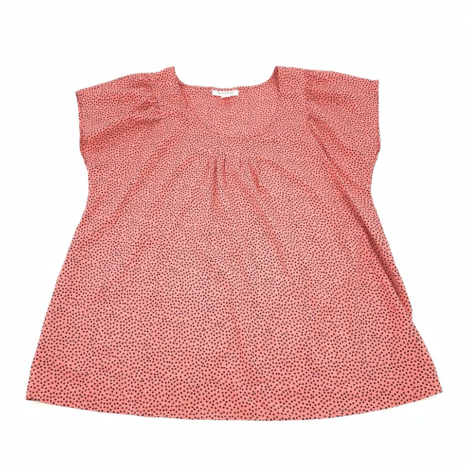 Motherhood Maternity Polka Print Blouse Size Large Womens Orange Black L - Image 1 of 4