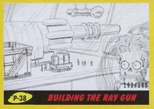 Mars Attacks The Revenge Yellow [199] Pencil Art Base Card P-38 Building the Ra