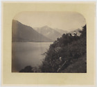 Allemagne, Ringenberg, Vue du Lac de Brions Vintage albumen print.  Tirage alb