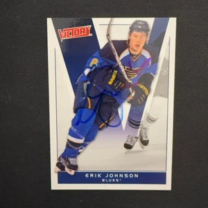 ERIK JOHNSON BLUES AUTOGRAPH AUTO 10/11 UPPER DECK VICTORY #168 *17898 - Imagen 1 de 1