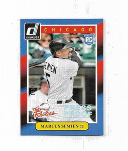 2014 Donruss The Rookies SP #138/199 Silver  Press Proof RC #26 Marcus Semien