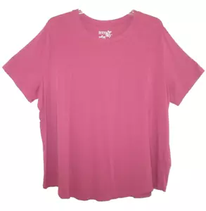 Terra & Sky donna 2X t-shirt manica corta girocollo cotone elasticizzato più top usata in ottime condizioni - Foto 1 di 4