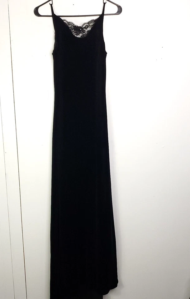 Casual Corner Dress Womens 4 Velvet Cowl Neck Sequin Beaded Neck Silk Blend - Image 1 of 4