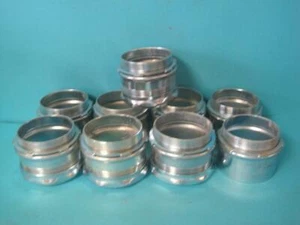 LOT OF 9 NEW 4" COMPRESSION STEEL NUT/BODY EMT COUPLING RACO - Picture 1 of 12