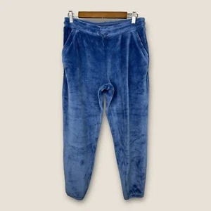 Athleta Girl XXL 16 Velour Fleece Feelin Good Jogger Pull On Pants Blue 631506 - Picture 1 of 10