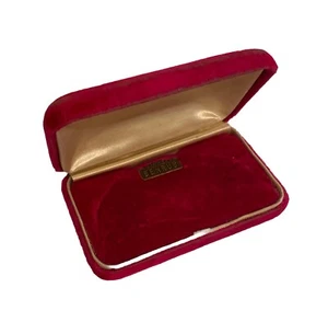 Vintage Benrus Pink Velvet Presentation Jewelry Box - Picture 1 of 8