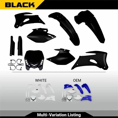Yamaha WR450F 2007-2011 WR250F 2007-2014 Plastic kit + LED E-Blaze Headlight - Image 1 of 4