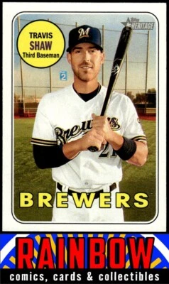 2018 Topps Heritage #204 Travis Shaw - Image 1 of 2