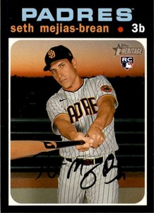 2020 Topps Heritage High Number #607 Seth Mejias-Brean RC Rookie Padres