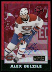 2020-21 O-PEE-CHEE RED RAINBOW ROOKIE AUTO / Alex Belzile ROOKIE AUTO