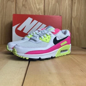 Nike Air Max 90 Running Shoes CT1030-100 White/Black-Pink Blast US Women Size 6 - Picture 1 of 7