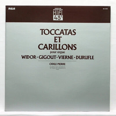 ODILE PIERRE toccatas & carillons for organ WIDOR GIGOUT VIERNE RCA 45rpm LP NM - Image 1 of 2