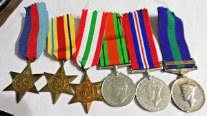 WW2 MEDAL GROUP 6 AFRICA ITALY GVI GSM PALESTINE 1945-48 BAKER R.A.S.C. - Picture 1 of 7