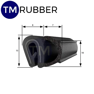 PW052 Pinchweld Rubber Door Trim Car Van Caravan Bootseal Toolbox Seal per metre - image 1 of 2