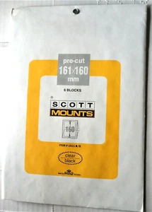 Soportes Scott Prinz, artículo #1016B, 4 soportes negros precortados, 160 mm de alto x 161 mm de ancho - Imagen 1 de 1