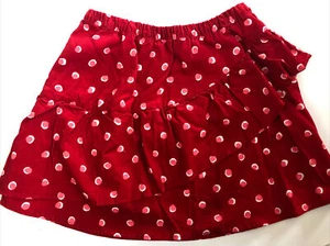 CRAZY 8 Gymboree GIRLS RED Pink POLKA DOT Dots Corduroy SKIRT 14 XL NEW Ruffle - Picture 1 of 5