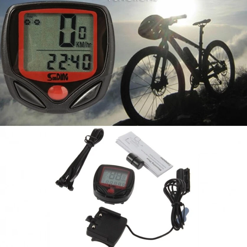 CONTACHILOMETRI TACHIMETRO DA BICI BICICLETTA DIGITALE IMPERMEABILE CONTA KM MTB - Immagine 1 di 1