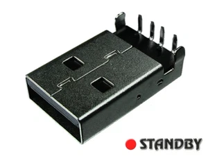 3pcs Plug USB type A, angled THT, connector CONNFLY DS1097-BN0, ROHS - Imagen 1 de 1